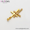 33543 xuping schmuck 24 karat vergoldet edelstein mode kreuz anhänger